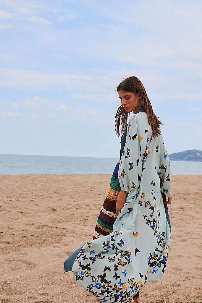 Retro Printed Bohemian Kimono Tunic