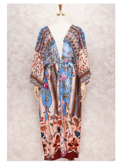 Retro Printed Bohemian Kimono Tunic