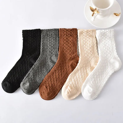 Flower Embossed Socks