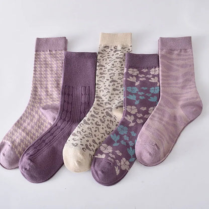 Flower Embossed Socks