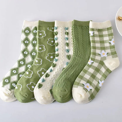 Flower Embossed Socks