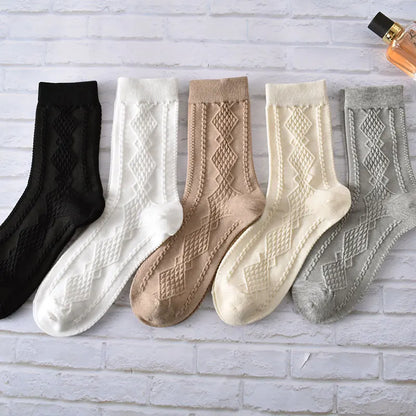 Flower Embossed Socks