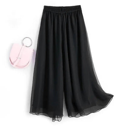 Chiffon Wide Leg Pants - Nature Inspires