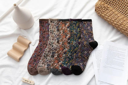 Floral Embossed Socks - Nature Inspires