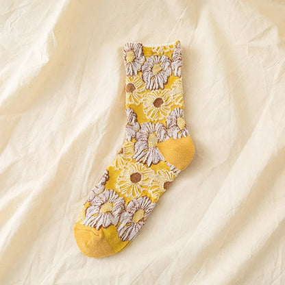 Floral Embossed Socks - Nature Inspires