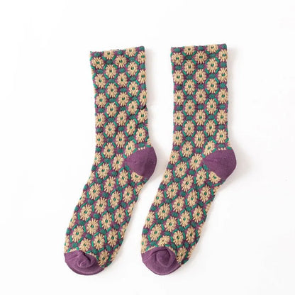 Floral Embossed Socks - Nature Inspires