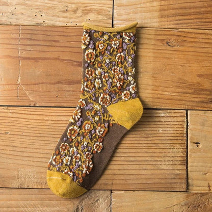 Floral Embossed Socks - Nature Inspires