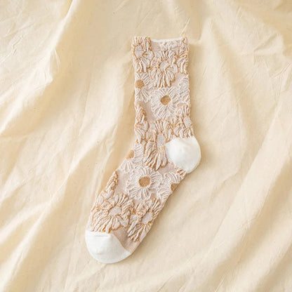 Floral Embossed Socks - Nature Inspires