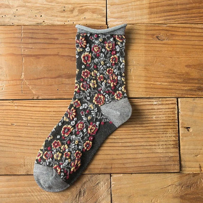 Floral Embossed Socks - Nature Inspires