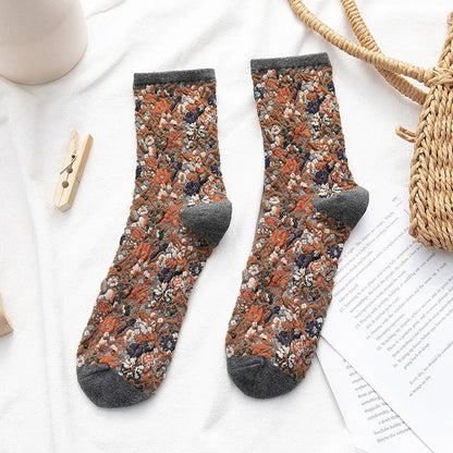 Floral Embossed Socks - Nature Inspires