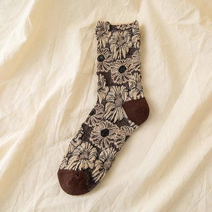 Floral Embossed Socks - Nature Inspires