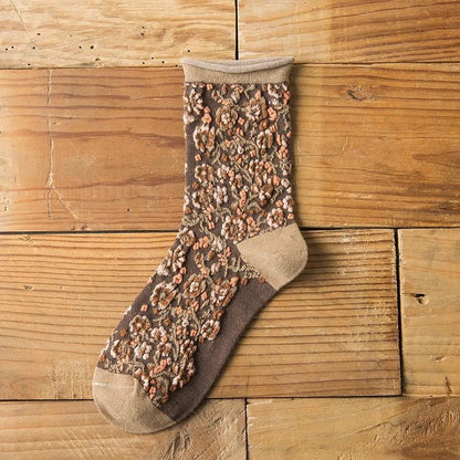 Floral Embossed Socks - Nature Inspires