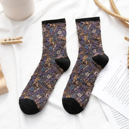 Floral Embossed Socks - Nature Inspires