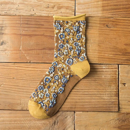 Floral Embossed Socks - Nature Inspires