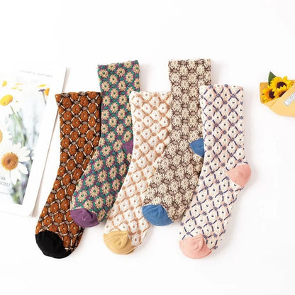 Floral Embossed Socks - Nature Inspires