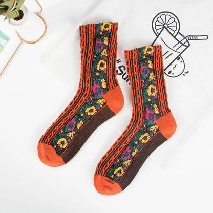 Floral Embossed Socks - Nature Inspires