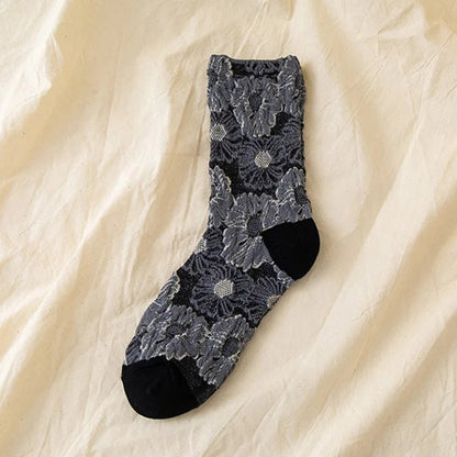 Floral Embossed Socks - Nature Inspires