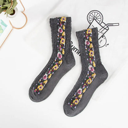 Floral Embossed Socks - Nature Inspires