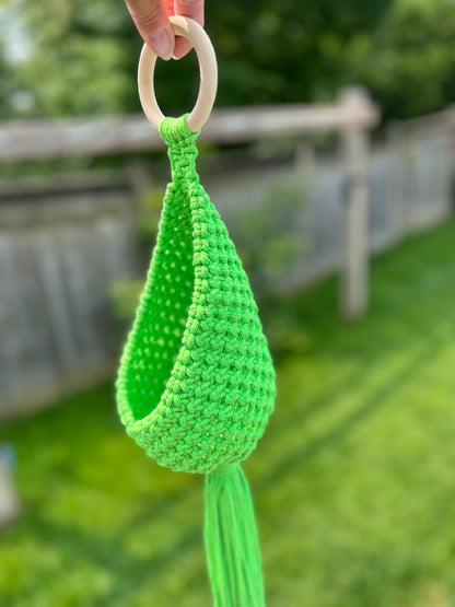 Green Macramé Hanging Nest