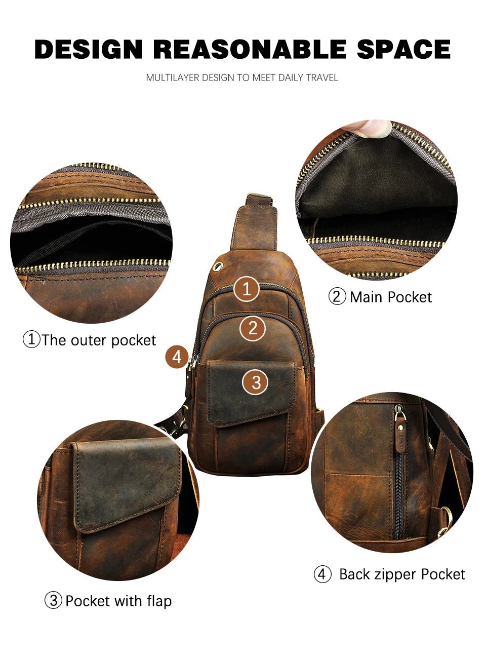 Leather Sling Bag - Naturenspires