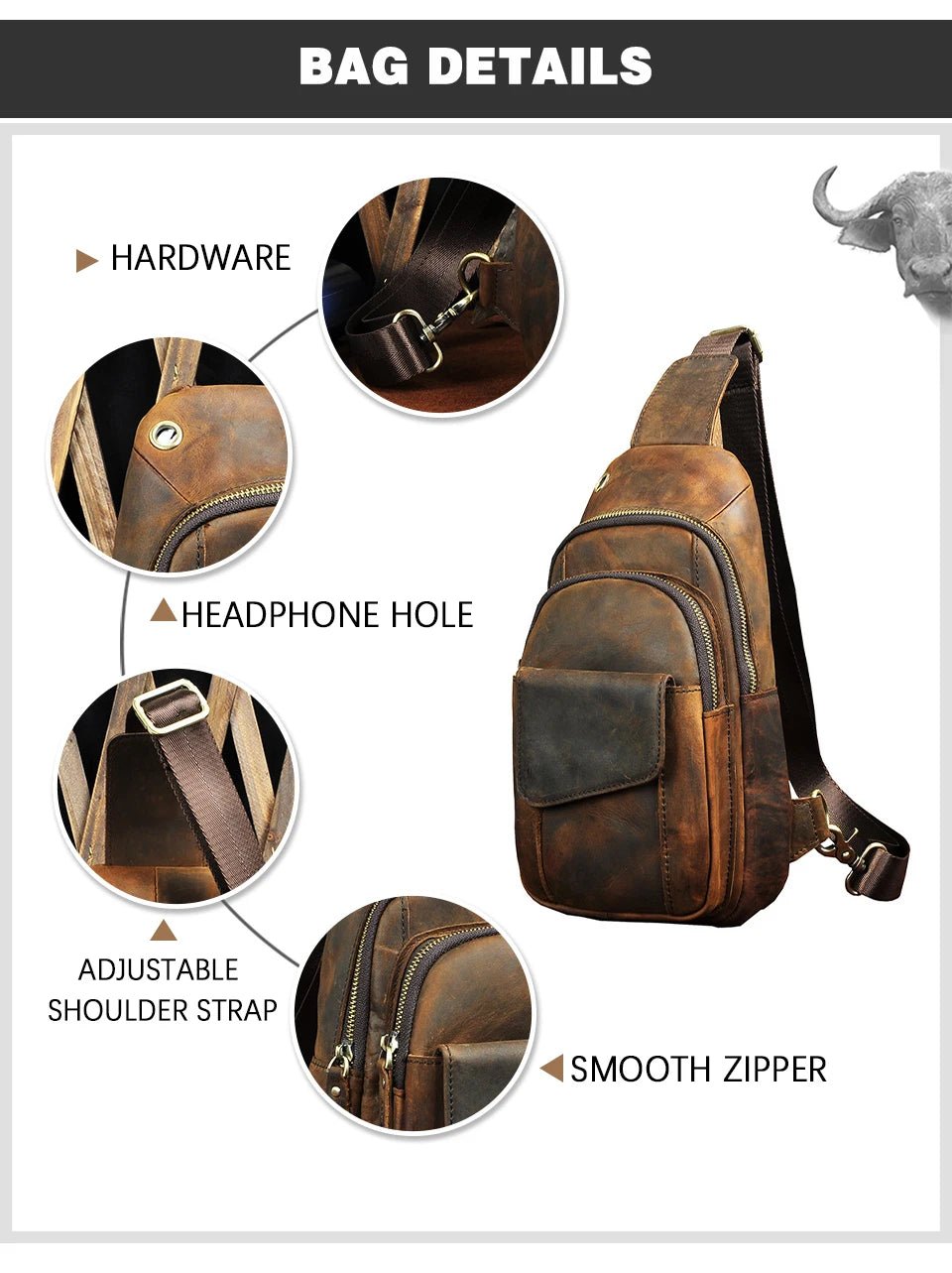 Leather Sling Bag - Naturenspires