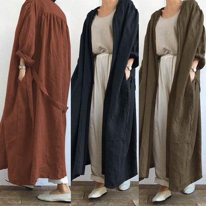 Long Linen Cardigan - Naturenspires