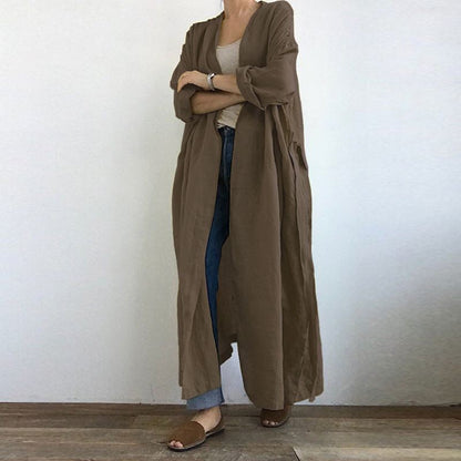 Long Linen Cardigan - Naturenspires