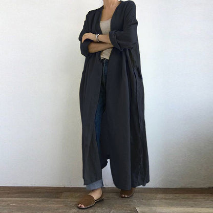 Long Linen Cardigan - Naturenspires