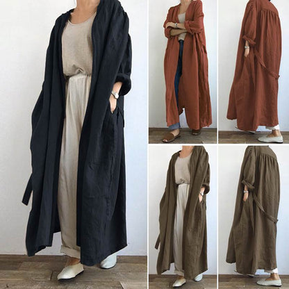 Long Linen Cardigan - Naturenspires