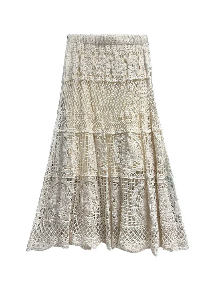 Medium Long Crocheted Skirt - Naturenspires