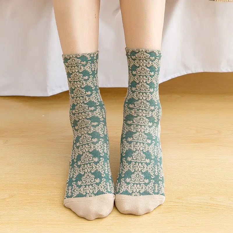 More Embossed Flower Socks - Nature Inspires