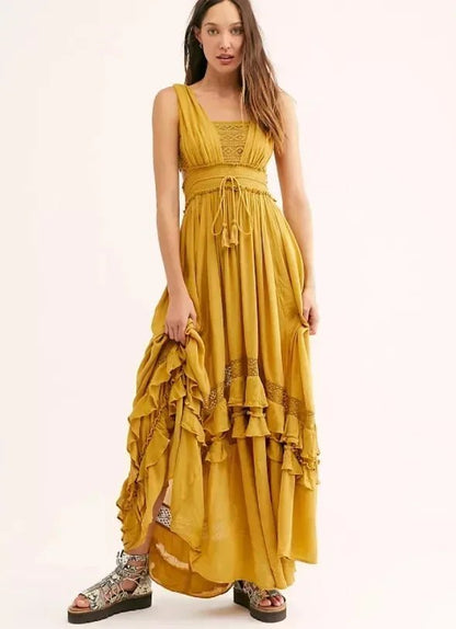 Ruffled Cotton Sundress - Naturenspires