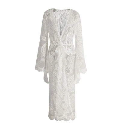 Summer Sunshine Embroidered Mesh Cover-Up - Naturenspires