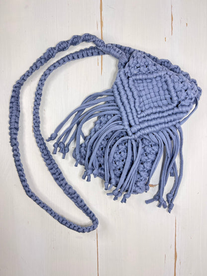 Blue Mini Macrame Purse - Naturenspires