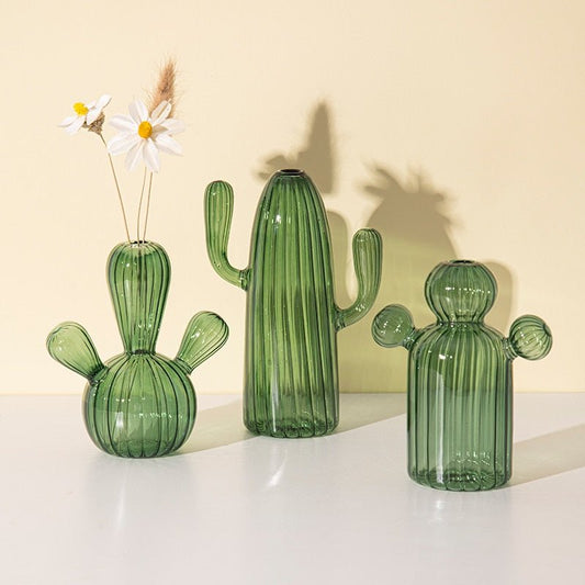 Cactus Glass Vase - Naturenspires