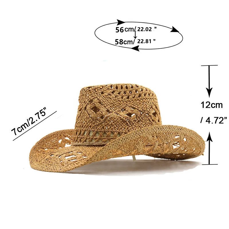 Classic Straw Western Hat - Naturenspires