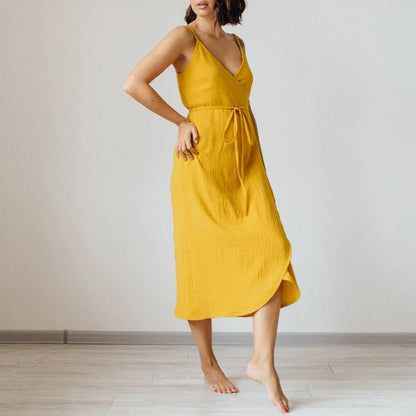 Cotton Wrap Dress - Naturenspires