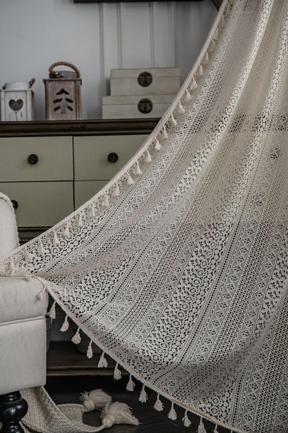 Crochet Lace Curtain - Naturenspires