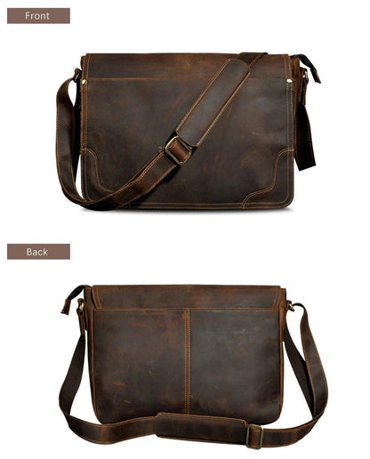 Genuine Leather Messenger Bag - Naturenspires