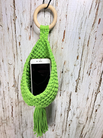 Green Macramé Hanging Nest - Naturenspires