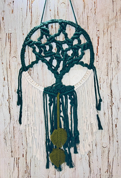 Green Tree Macrame Wall Hanging - Naturenspires