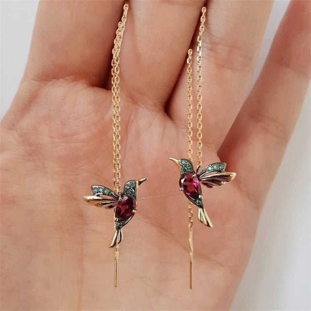 Hummingbird or Butterfly Drop Earrings - Naturenspires