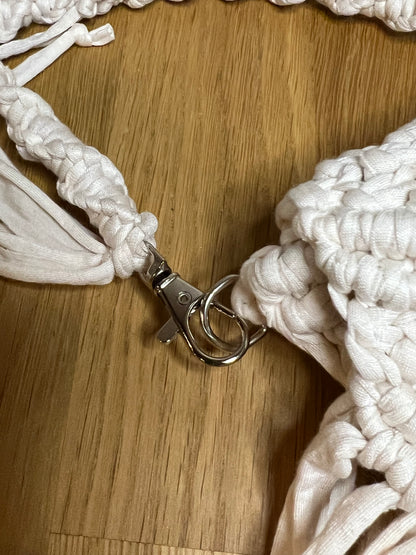 Cream Macramé Purse