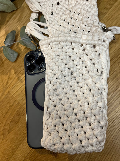 Cream Macramé Purse