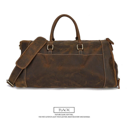 Large Genuine Leather Duffle Bag - Naturenspires