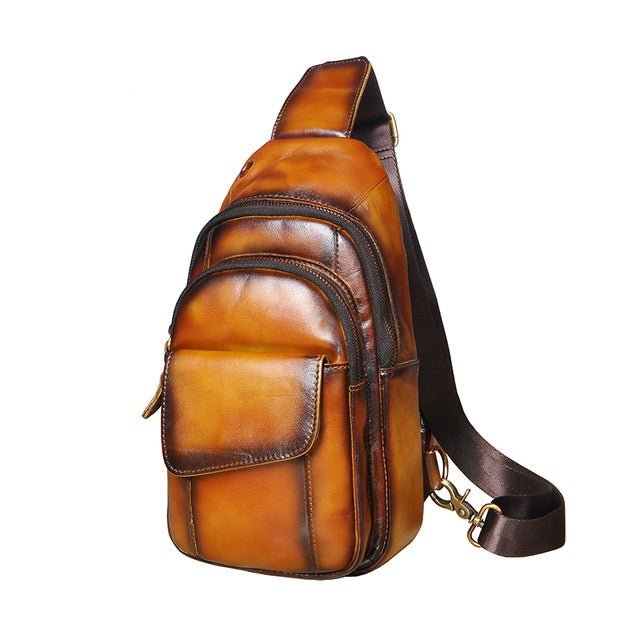 Leather Large sling bag - Naturenspires