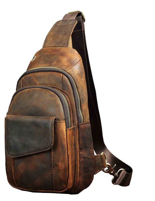 Leather Large sling bag - Naturenspires