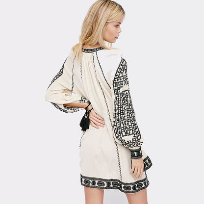 Long Sleeve Embroidered Tunic - Naturenspires