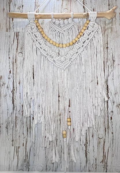 Natural White Wall Hanging Macrame - Naturenspires