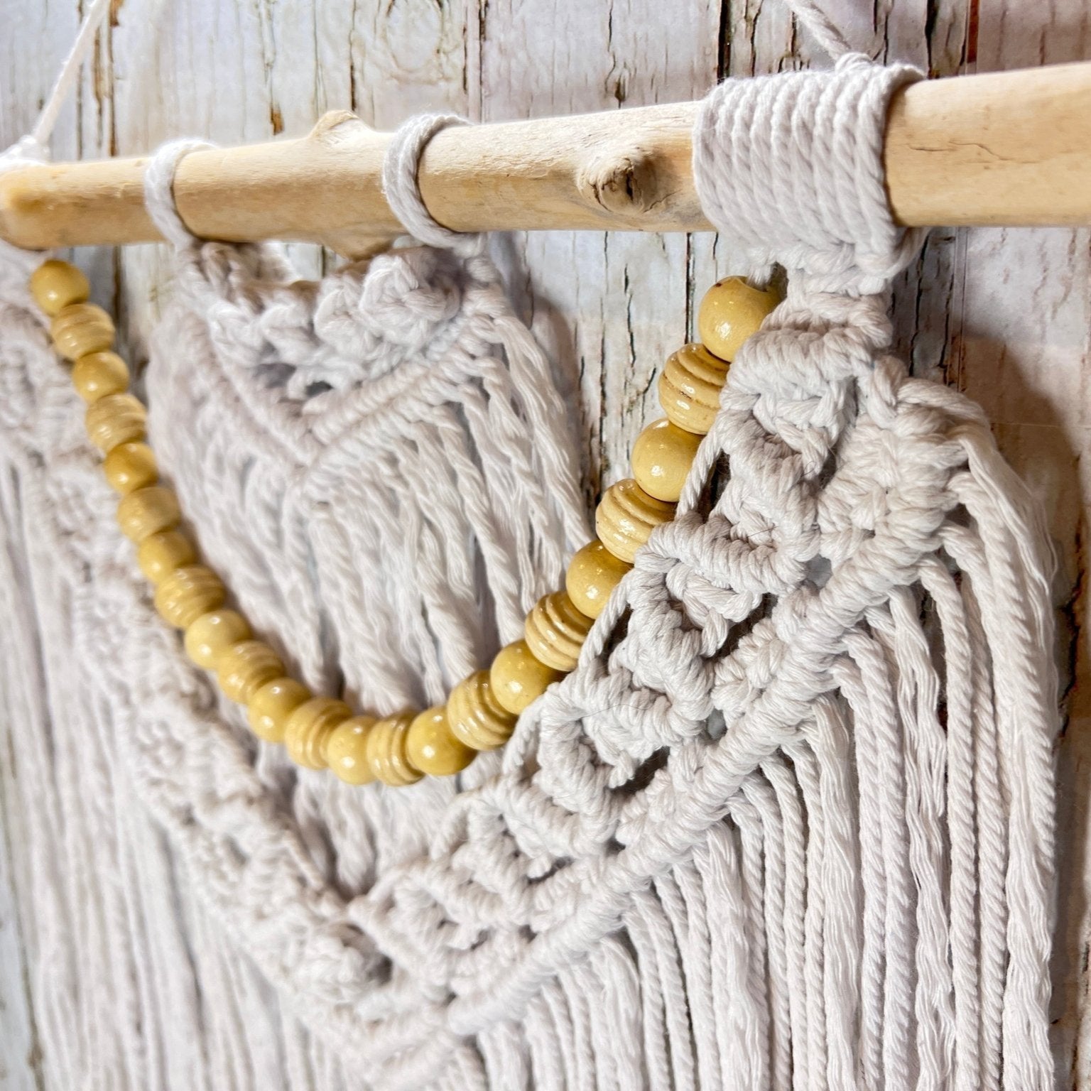 Natural White Wall Hanging Macrame - Naturenspires